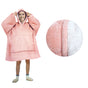 Blanket Hoodie with Sherpa Reverse Plain Coral V442-ABR-BLANKET-ADULTHOODIEPLAIN-CORAL-SH