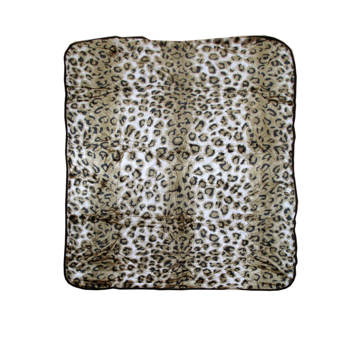 Animal Skin Pattern Faux Mink Blanket Queen Leopard V442-ABR-BLANKET-ANIMALLEOPARD-BROWN-QS