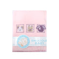 Animal Pink Embroidered Polar Fleece Baby Blanket 80 x 100 cm V442-ABR-BLANKET-BABYANIMAL-PINK-RE
