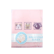 Animal Pink Embroidered Polar Fleece Baby Blanket 80 x 100 cm V442-ABR-BLANKET-BABYANIMAL-PINK-RE