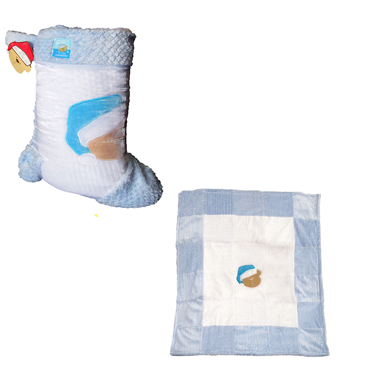 Cute Bear Blue Coral Fleece Baby Blanket 75 x 90 cm V442-ABR-BLANKET-BABYBEAR-BLUE-RE