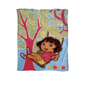 Dora The Explorer Garden Coral Fleece Blanket 140 x 190cm V442-ABR-BLANKET-DORAGARDEN-MULTI-RE