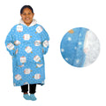 Girls Comfy Warm Blanket Hoodie with Sherpa Fleece Reverse Marshmallow V442-ABR-BLANKET-GHOODIEMARSHMALLOW-BLUE-SH