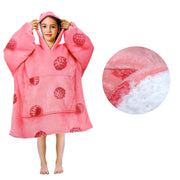 Girls Comfy Warm Blanket Hoodie with Sherpa Fleece Reverse Raspberry V442-ABR-BLANKET-GHOODIERASPBERRY-PINK-SH