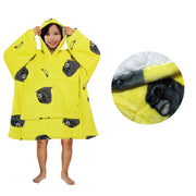 Blanket Hoodie with Sherpa Reverse Yellow King Kong V442-ABR-BLANKET-KIDSHOODIEKINGKONG-YELLOW-SH
