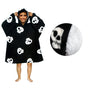 Blanket Hoodie with Sherpa Reverse Black Pirate Skulls V442-ABR-BLANKET-KIDSHOODIESKULLS-BLACK-SH