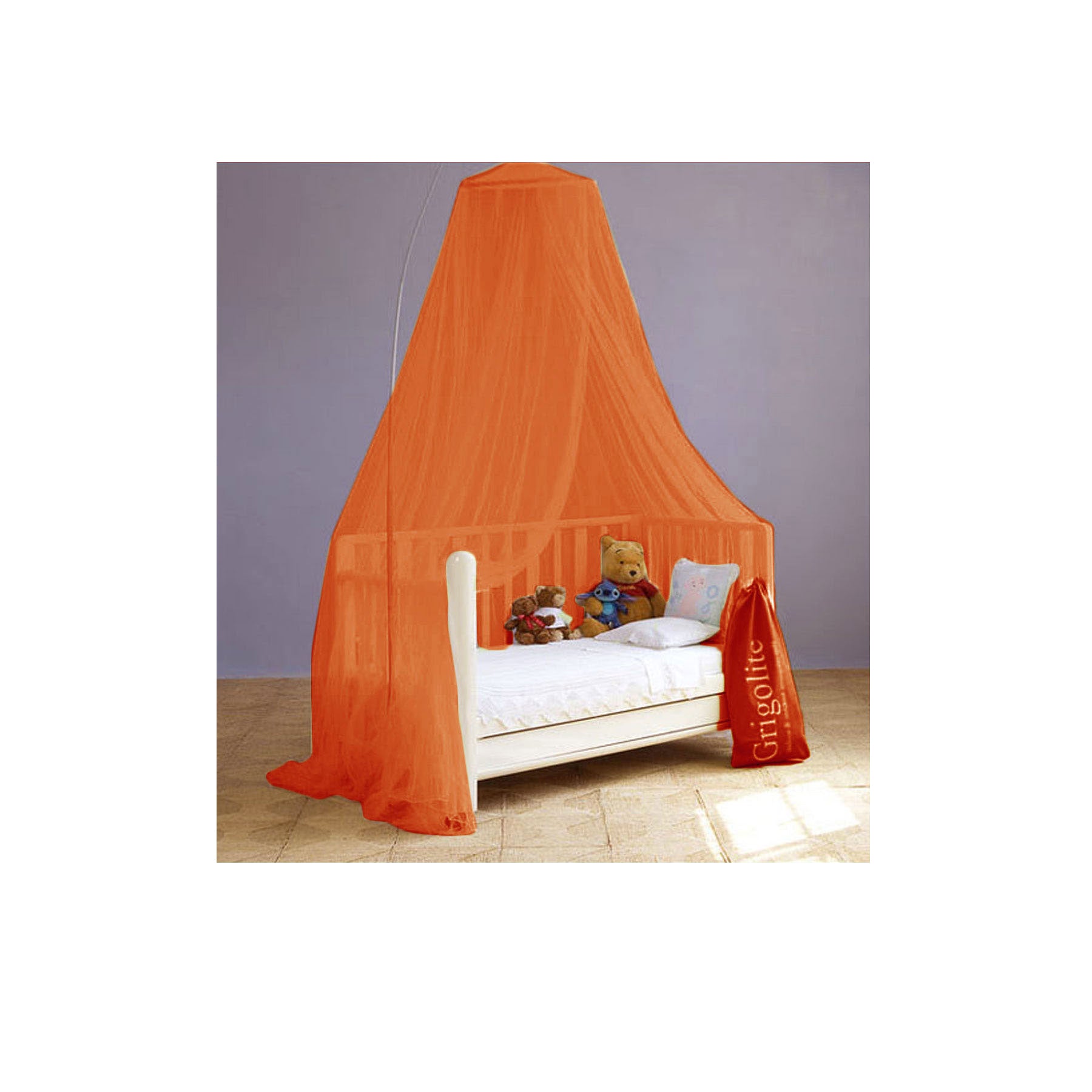 Nursery Baby Cot Size Bed Decorative Canopy Orange V442-ABR-CANOPY-BABYBED-ORANGE-SH