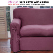 Mauve Sofa Cover 2 to 3 Seater 230 X 420cm V442-ABR-COUCHC-PRINT-2TO3SEATER-MAUVE