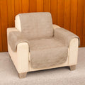 Faux Suede 1 Seater Sofa Protector Camel V442-ABR-COUCHC-PROTECTOR-1SEATER-CAMEL