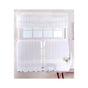 3 Pce Cafe Rose Lace Curtain Set V442-ABR-CURTAIN-3PCEROSE-WHITE-RE
