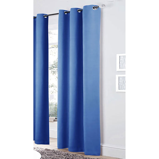 Bloomington Pair of Easy Care Eyelet Curtains Blue 120 x 221 cm V442-ABR-CURTAIN-EYELETPAIR-BLUE-120