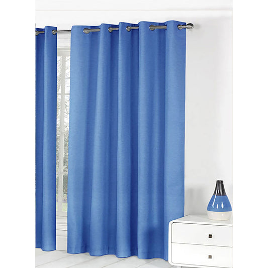 Bloomington Pair of Easy Care Eyelet Curtains Blue 180 x 221 cm V442-ABR-CURTAIN-EYELETPAIR-BLUE-180