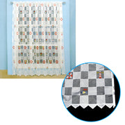 One Piece Kids CuteSheer Lace Curtain Under The Sea Sailing Boat V442-ABR-CURTAIN-LACEUNDERTHESEA-WHITE-RE