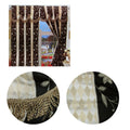 Pair of Caria Black Jacquard Tassels Unlined Curtains 145 x 210 cm V442-ABR-CURTAIN-PAIRCARIA-BLACK-RE