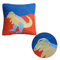 Dinosaur Embroidered Filled Cushion V442-ABR-CUSHION-DINOSAUR-MULTI-SQ