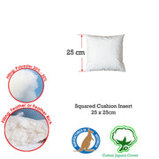 Duck Feather Rich Fill Cushion Inserter Square 25 x 25cm V442-ABR-CUSHION-FEATHERINSERT25CM-WHITE-SQ