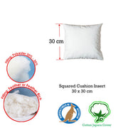 Duck Feather Rich Fill Cushion Inserter Square 30 x 30cm V442-ABR-CUSHION-FEATHERINSERT30CM-WHITE-SQ