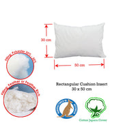 Duck Feather Rich Fill Cushion Inserter Rectangular 30 x 50cm V442-ABR-CUSHION-FEATHERINSERT30X50CM-WHITE-RE