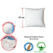 Duck Feather Rich Fill Cushion Inserter Square 40 x 40cm V442-ABR-CUSHION-FEATHERINSERT40CM-WHITE-SQ