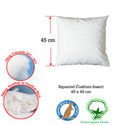 Duck Feather Rich Fill Cushion Inserter Square 45 x 45cm V442-ABR-CUSHION-FEATHERINSERT45CM-WHITE-SQ
