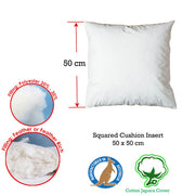 Duck Feather Rich Fill Cushion Inserter Square 50 x 50cm V442-ABR-CUSHION-FEATHERINSERT50CM-WHITE-SQ