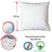 Duck Feather Rich Fill Cushion Inserter Square 65 x 65 cm V442-ABR-CUSHION-FEATHERINSERT65CM-WHITE-SQ