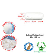 Duck Feather Rich Fill Neckroll 15 x 40cm V442-ABR-CUSHION-FEATHERNECKROLL-WHITE-NK