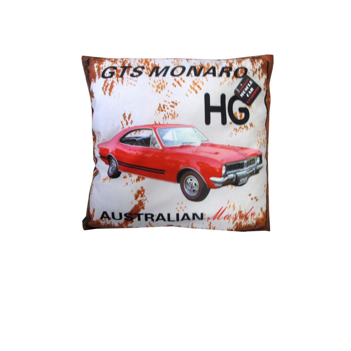 Australian Muscle Car Cushion HG GTS Monaro Red V442-ABR-CUSHION-MUSCLECARHG-RED-SQ