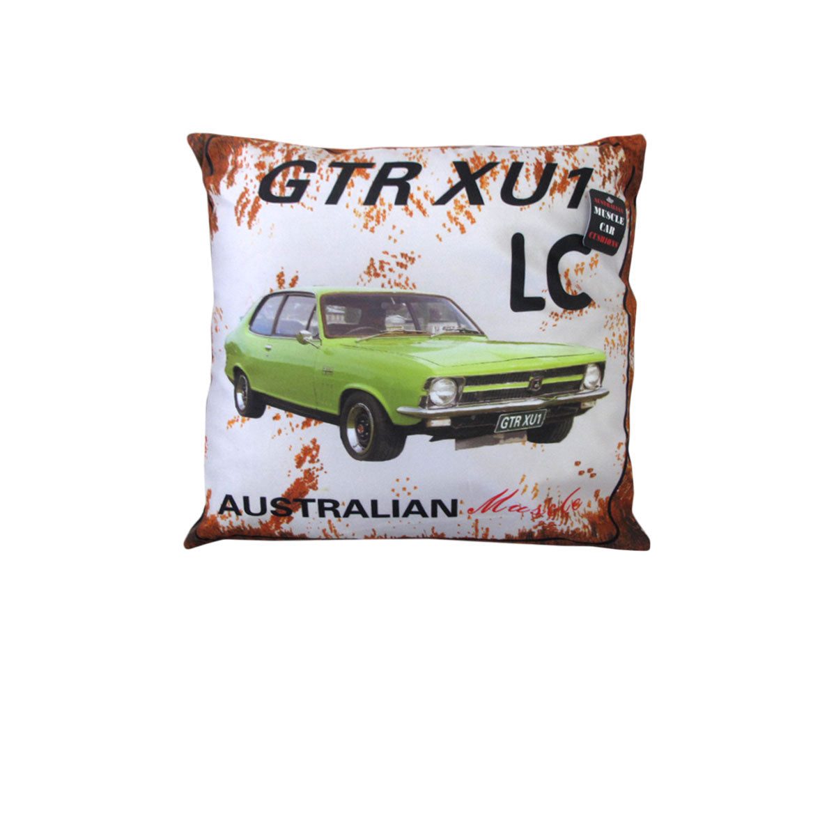 Australian Muscle Car Cushion LC GTR XU1 Green V442-ABR-CUSHION-MUSCLECARLC-GREEN-SQ