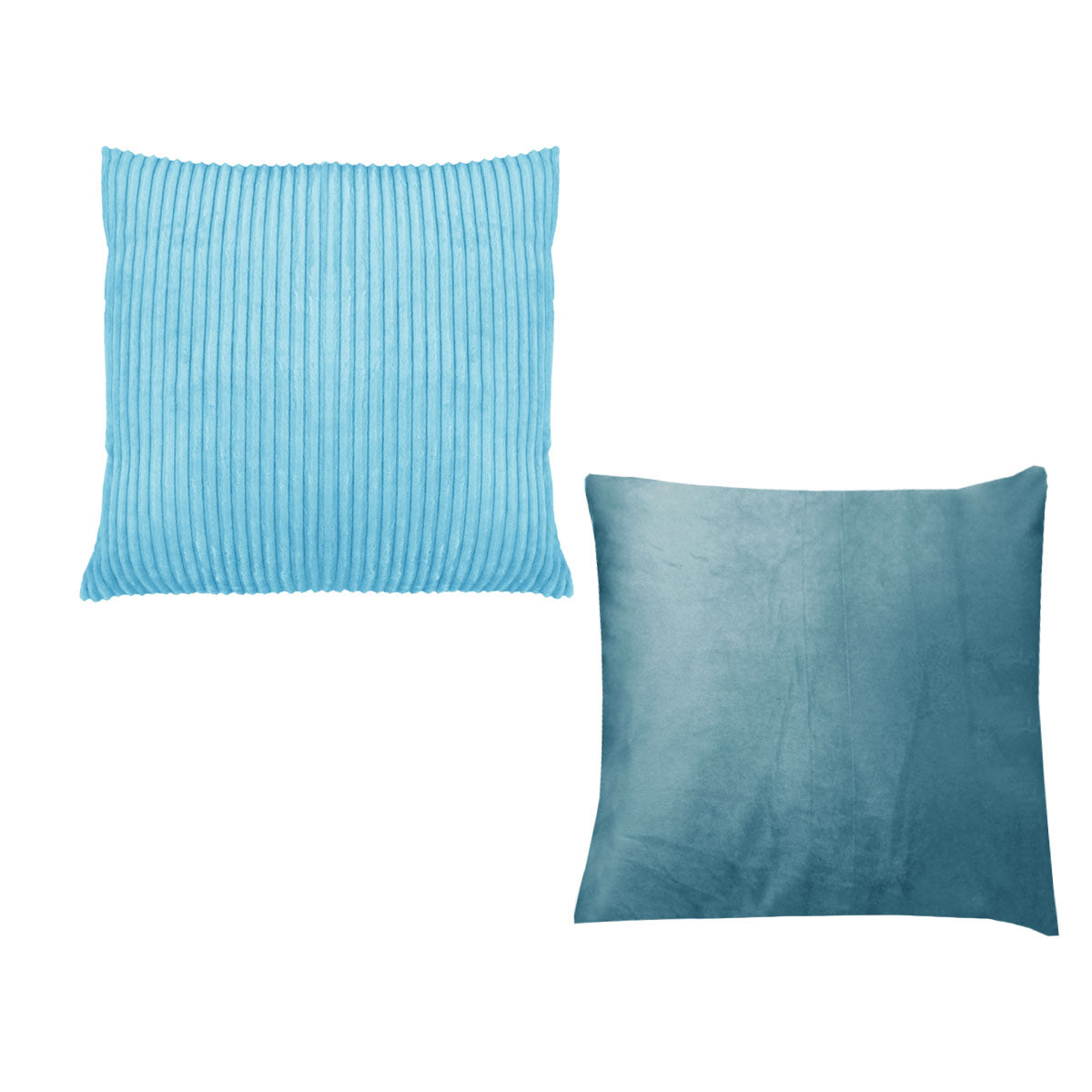 Pair of Calico Cordury Cushions Sky V442-ABR-CUSHION-PAIRCALICO-SKY-SQ