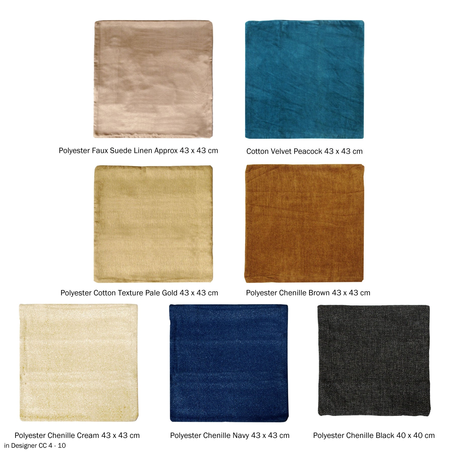 Polyester Cotton Texture Cushion Cover Pale Gold V442-ABR-CUSHIONC-DESIGNERTEXTURE-PALEGOLD-SQ