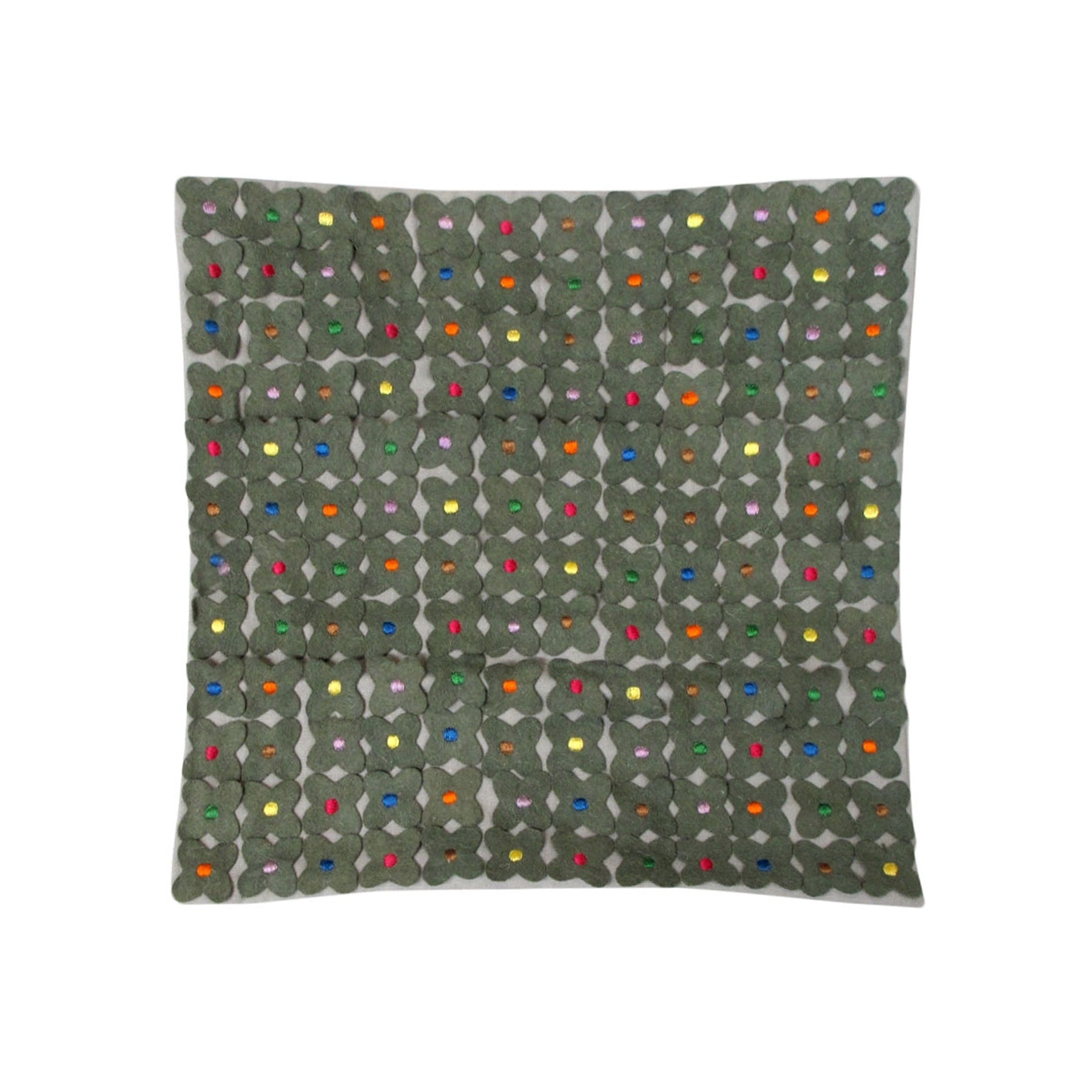 Lora Applicate Flowers Grey Cushion Cover V442-ABR-CUSHIONC-LORAAPPLICATE-GREY-SQ