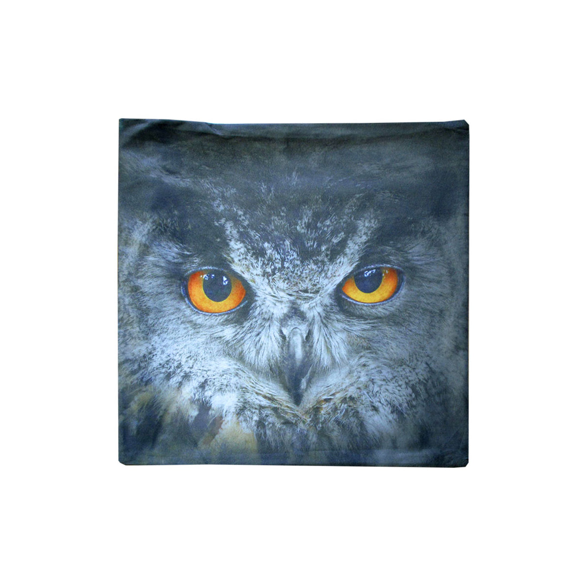 Black Owl Square Cushion Cover V442-ABR-CUSHIONC-OWL-BLACK-SQ