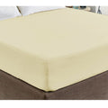400TC Cream 100% Cotton Sateen Fitted Sheet King V442-ABR-FITTEDS-400TC-CREAM-KI
