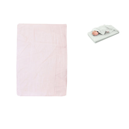 Baby Pink Bassinet Fitted Sheet with a Flat Sheet Sewed Attached V442-ABR-FITTEDS-BASSINETSOLID-BABYPINK-CT