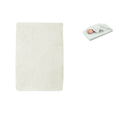 Off White Bassinet Fitted Sheet with a Flat Sheet Sewed Attached V442-ABR-FITTEDS-BASSINETSOLID-OFFWHITE-CT