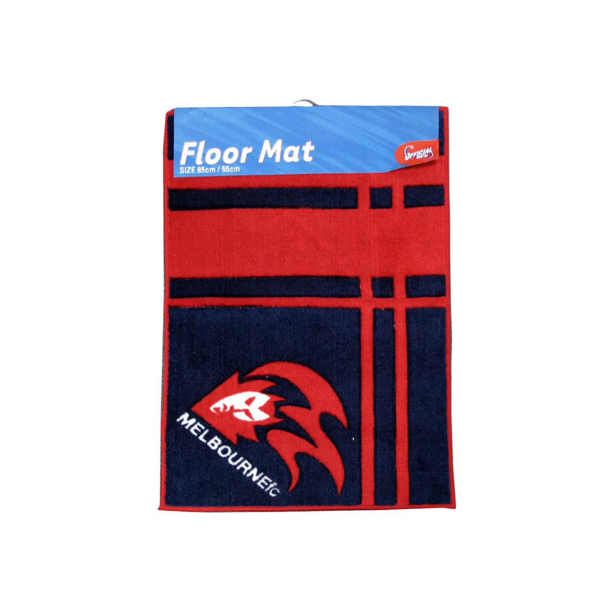 AFL Melbourne Football Club Rubber Backed Floor Mat 55 x 85 cm V442-ABR-FLOORMAT-AFLMELBOURNE-NAVY-RE