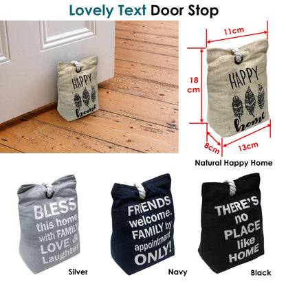 Door Stop Bag Navy Approx 0.98kg V442-ABR-MISC-DOORSTOPTEXT-NAVY-SH