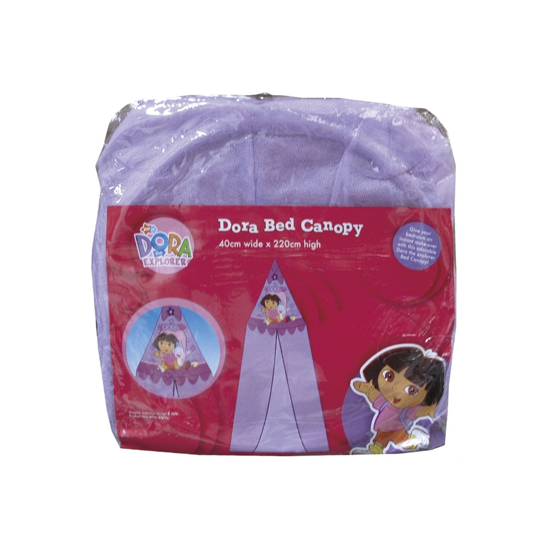 Dora The Explorer Bed Canopy 40cm Wide 220cm High V442-ABR-MISC-DORABEDCANOPY-PURPLE-SH