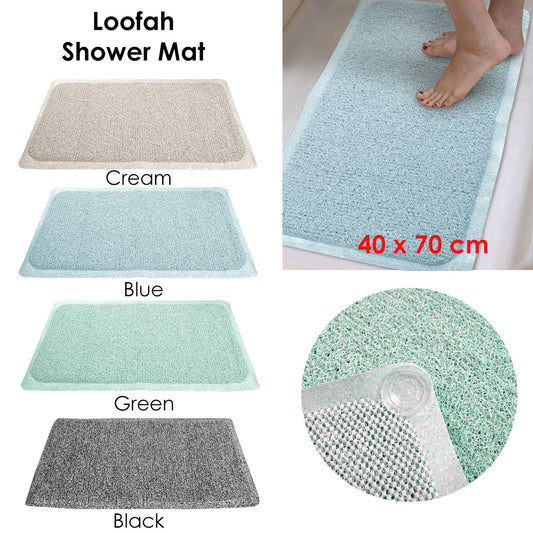 Loofah Shower Mat Black V442-ABR-MISC-LOOFAHMAT-BLACK-RE