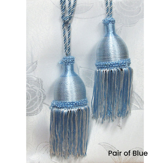 Pair of Curtain Tassel Rope Ties 52cm Blue V442-ABR-MISC-PAIRCURTAINTIES-BLUE-SH