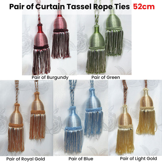 Pair of Curtain Tassel Rope Ties 52cm Blue V442-ABR-MISC-PAIRCURTAINTIES-BLUE-SH