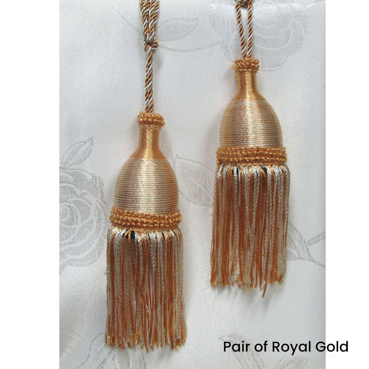 Pair of Curtain Tassel Rope Ties 52cm Royal Gold V442-ABR-MISC-PAIRCURTAINTIES-ROYALGOLD-SH
