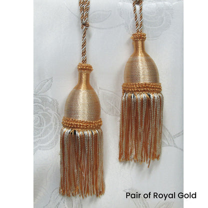 Pair of Curtain Tassel Rope Ties 52cm Royal Gold V442-ABR-MISC-PAIRCURTAINTIES-ROYALGOLD-SH