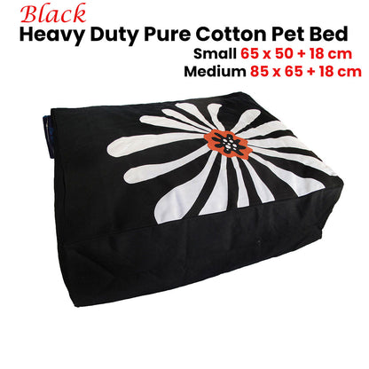 Heavy Duty Pure Cotton Pet Dog Bed Cover Small Black V442-ABR-MISC-PETBEDCOVERS-BLACK-SH