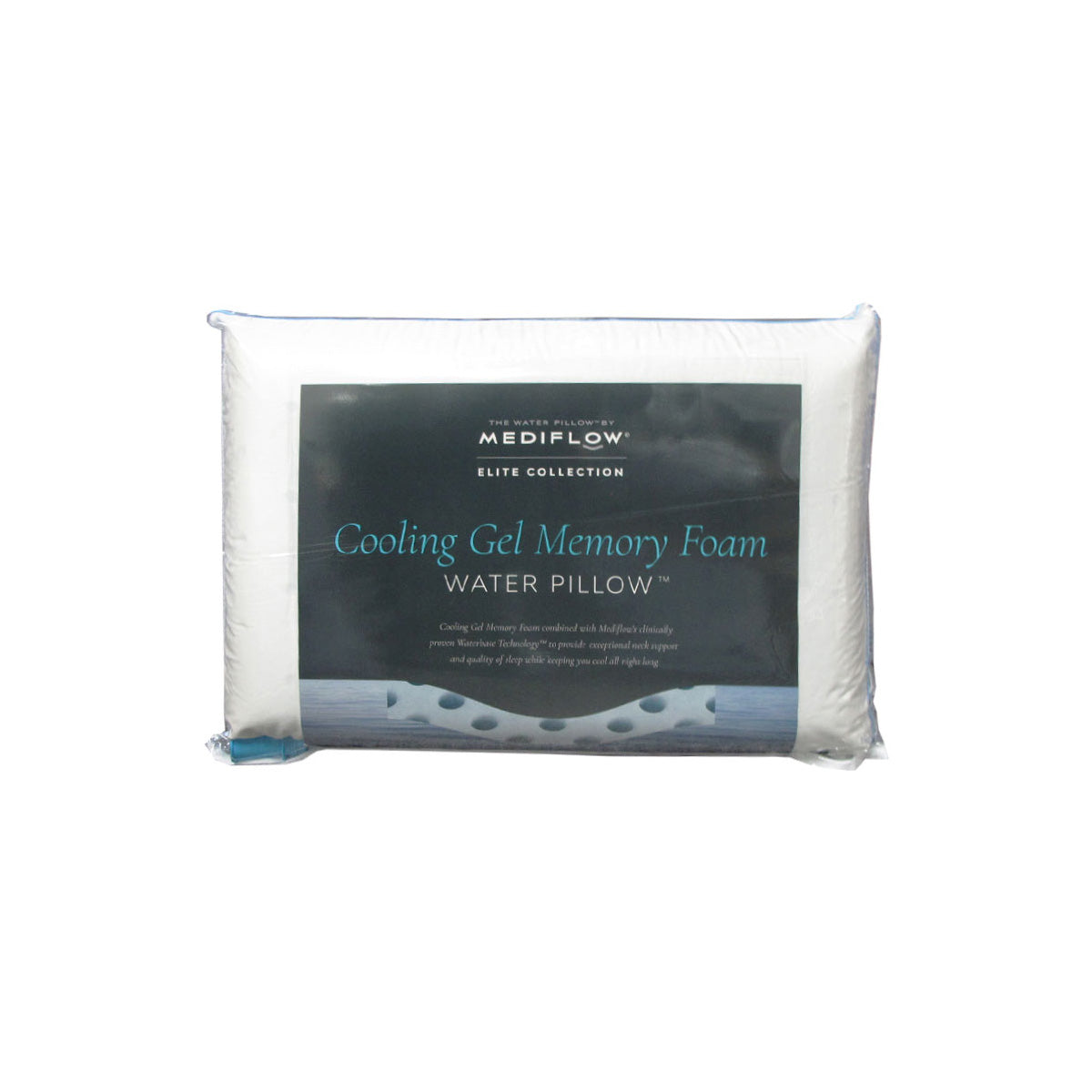 Mediflow Elite Premium Fiber Cooling Gel Memory Foam Water Pillow 44 x 66 cm V442-ABR-PILLOW-ELITEWATERGELFOAM-WHITE-ST