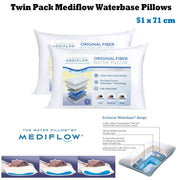 Mediflow Twin Pack Adjustable Waterbase Pillows V442-ABR-PILLOW-WATERBASETWIN-WHITE-ST