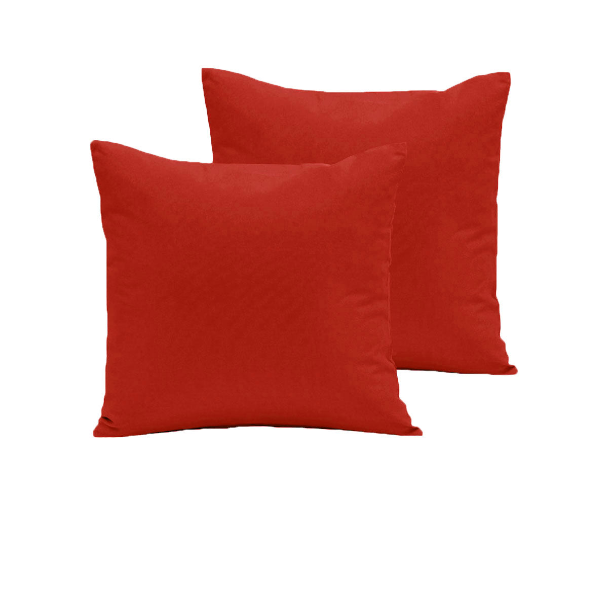 Pair of 280TC Polyester Cotton European Pillowcases Red V442-ABR-PILLOWC-280TCPAIR-RED-EU