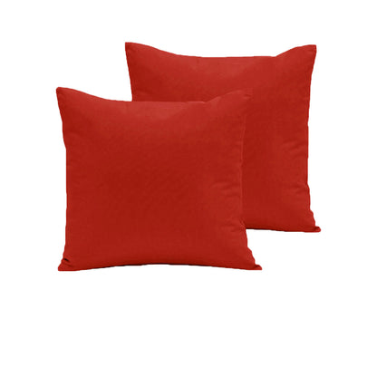 Pair of 280TC Polyester Cotton European Pillowcases Red V442-ABR-PILLOWC-280TCPAIR-RED-EU