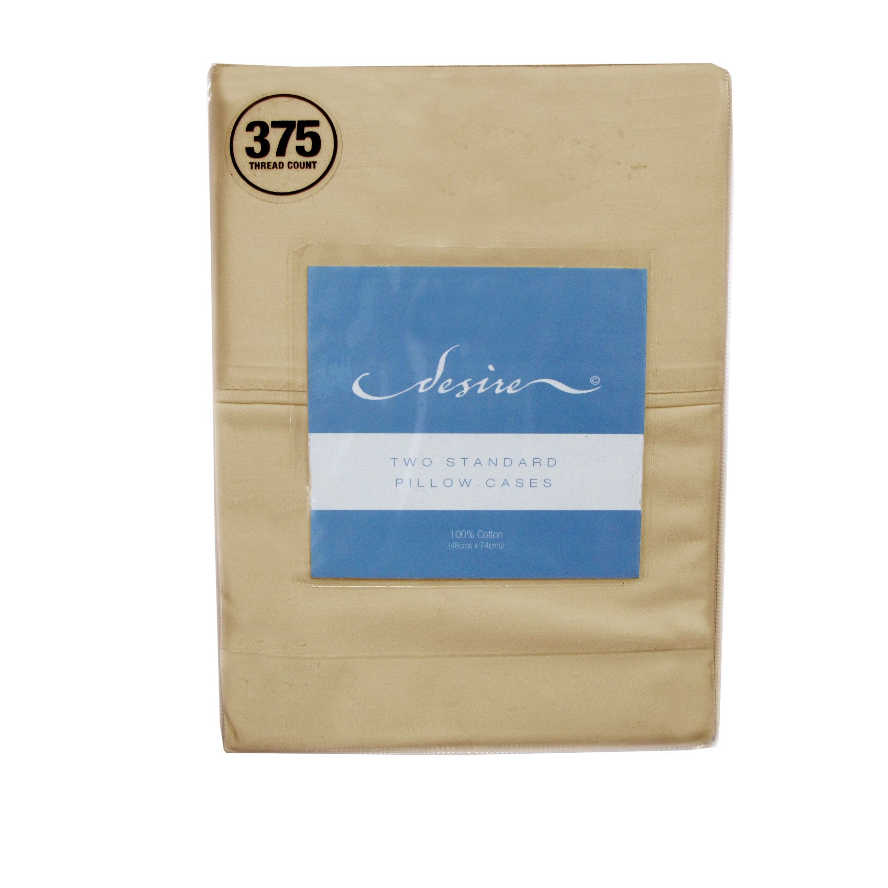 Pair of Cotton Standard Pillowcases 375TC Bone V442-ABR-PILLOWC-375TCCOTTON-BONE-ST